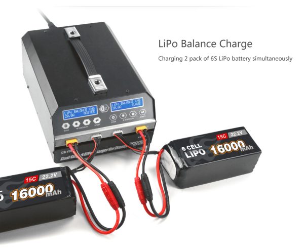 drone battery charger SKYRC PC1080 Lipo battery charger 1080W 20A 540W*2 Dual Channel Lithium Battery Charger for agricultural spraying drone UAV — изображение 6